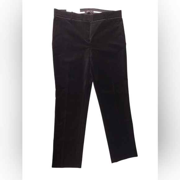 Ann Taylor Women's Black Velvet Devin Fit Dress Pants Cotton Polyester Size 4 - Picture 2 of 13